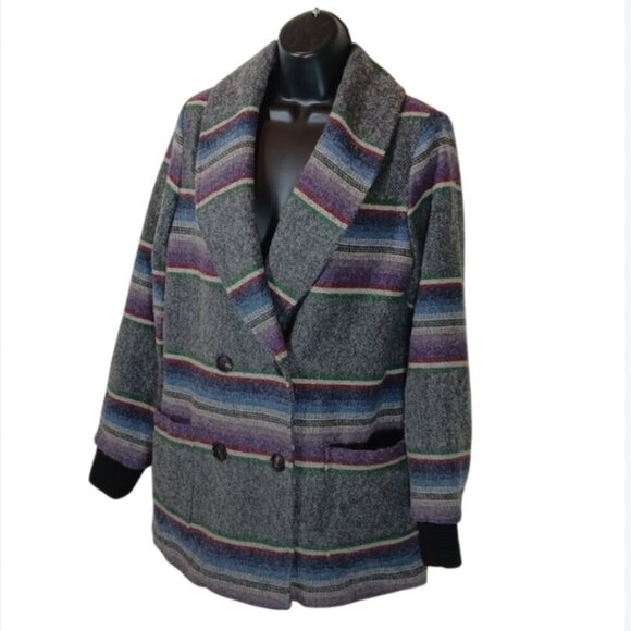 Steven Alan Woolrich double-breasted blanket jacket Size 10 - Picture 1 of 9